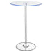 Thea - Round Glass Top LED Bistro Bar Table - Chrome - Simple Home Plus