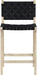 Entwine - Vegan Leather Upholstered Counter Stool - Painted Natural - Simple Home Plus
