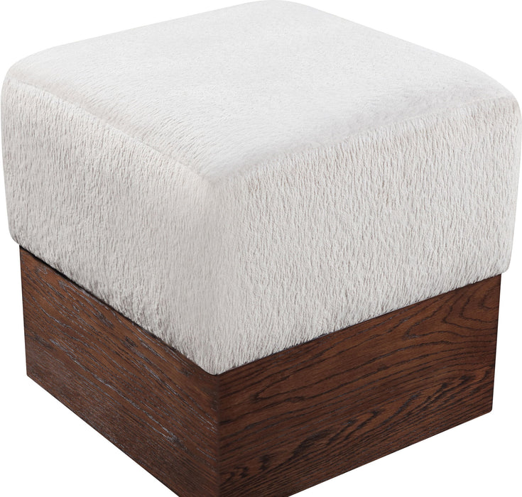 Havre - Ottoman / Stool With Brown Base - Simple Home Plus