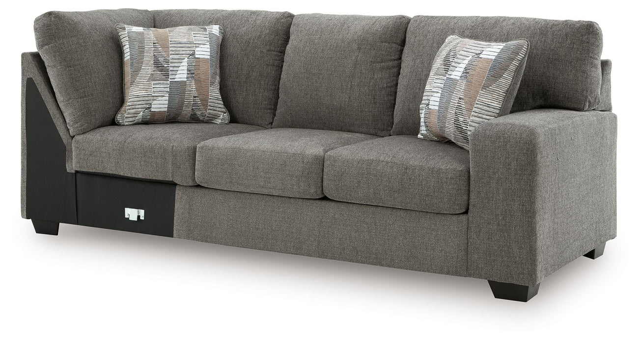 Clarington - RAF Sofa With Corner Wedge - Greystone - Simple Home Plus