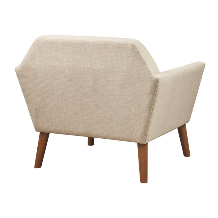 Newport - Wide Mid-Century Modern Lounge Chair (Set of 2) - Beige - Simple Home Plus