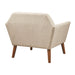Newport - Wide Mid-Century Modern Lounge Chair (Set of 2) - Beige - Simple Home Plus