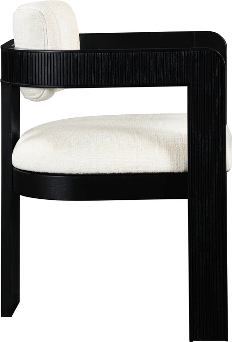 Sacha - Linen Dining Chair With Black Base (Set of 2) - Simple Home Plus