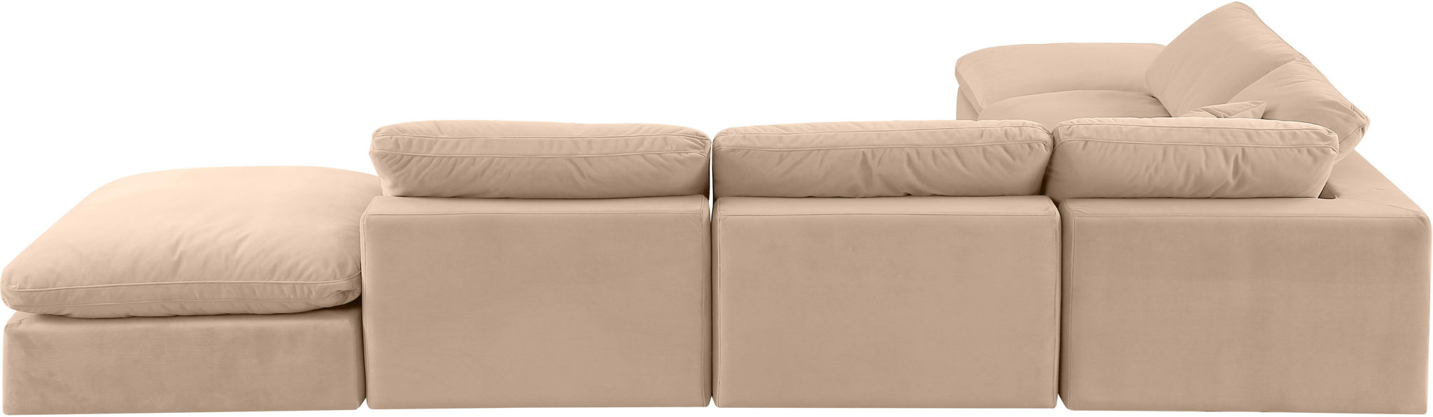 Comfy - 6 Piece Velvet Modular Sectional - Simple Home Plus