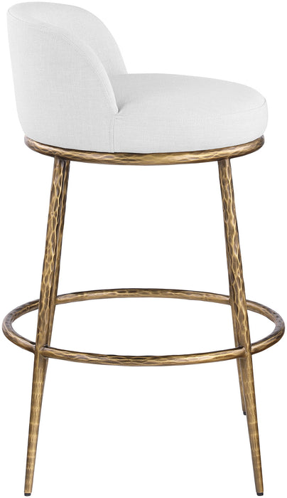 Ferro - Performance Fabric Upholstered Bar Stool - Antique Brass - Simple Home Plus