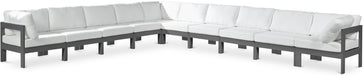 Nizuc - Outdoor Patio 10 Piece Modular Sectional With Gray Frame - Simple Home Plus