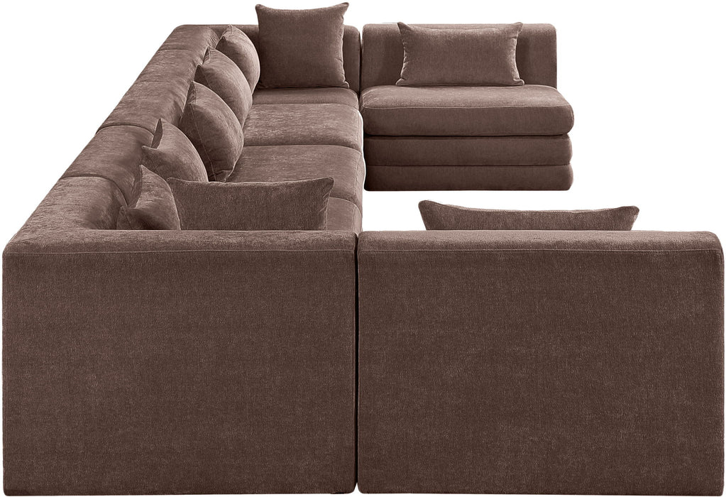 Stellar - 7 Piece Chenille Fabric Upholstered Modular Sectional - Simple Home Plus