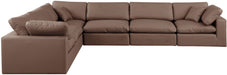 Comfy - 6 Piece Faux Leather Modular Corner Sectional - Simple Home Plus