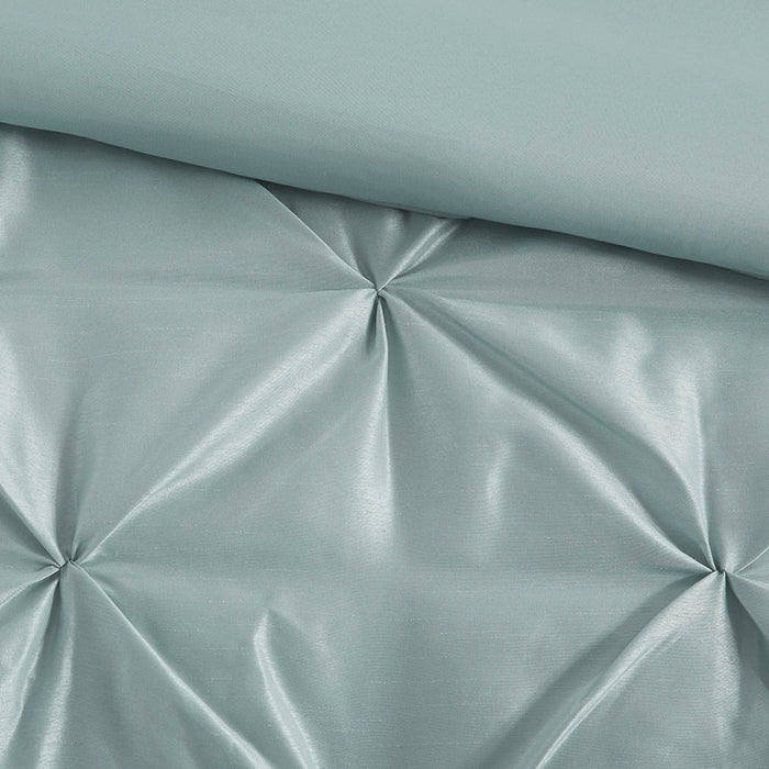 Laurel - King 7 Piece Tufted Comforter Set - Seafoam - Simple Home Plus