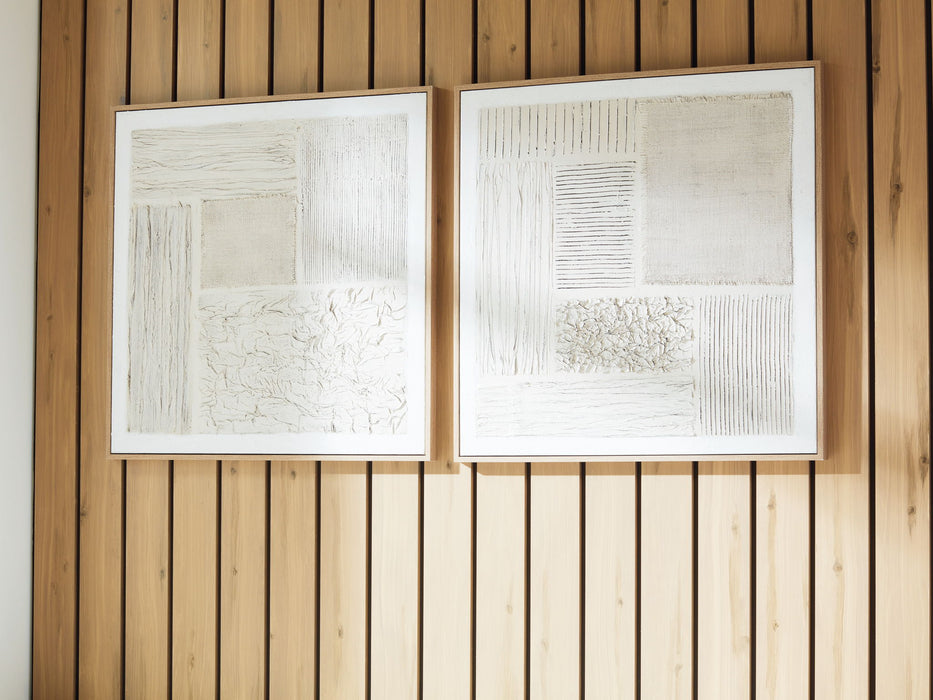 Andorfield - Wall Art Set (Set of 2) - Beige / Black / White - Simple Home Plus