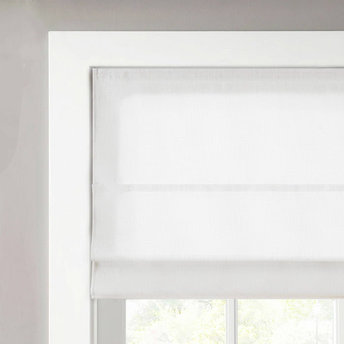 Emery - 64" x 33" Cordless Roman Shade - White