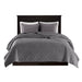 Harper - Reversible 3 Piece Coverlet Set - Gray - Simple Home Plus