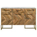 Keaton - Marble Top Herringbone Accent Cabinet - Simple Home Plus