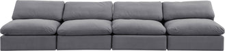 Comfy - Velvet Modular Armless Sofa 4 Seats - Simple Home Plus