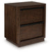Dilenno - Dark Brown - Two Drawer Night Stand - Simple Home Plus