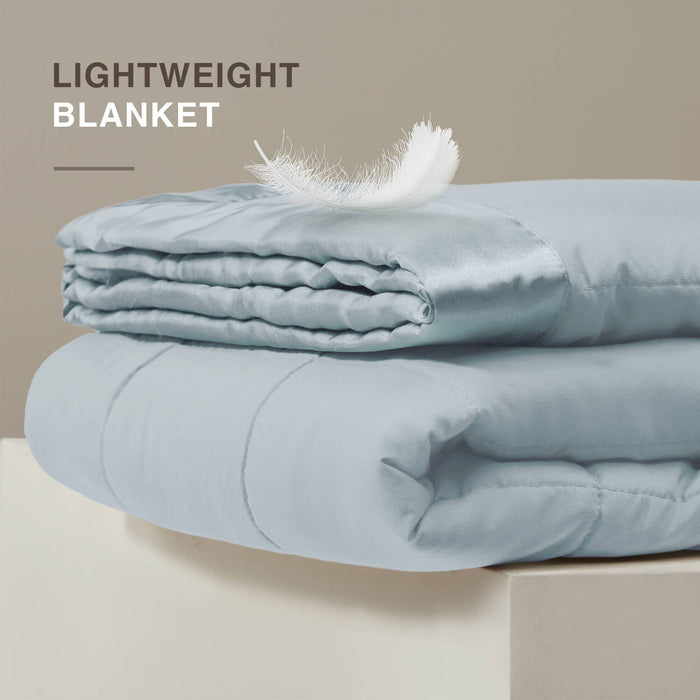 Windom - King All Season Hypoallergenic Blanket With 3M Scotchgard - Blue - Simple Home Plus
