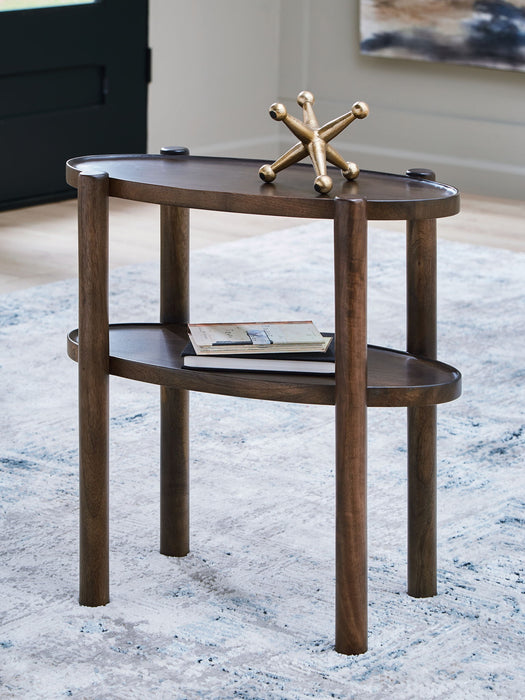 Wiattbury - Accent Table - Gray Brown - Simple Home Plus