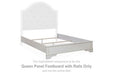Blendon - Queen Panel Footboard W/Rails - Chipped White - Simple Home Plus