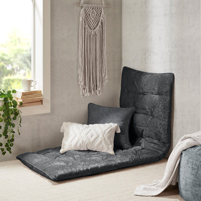 Edelia - Poly Lounge Floor Pillow Cushion - Charcoal - Simple Home Plus