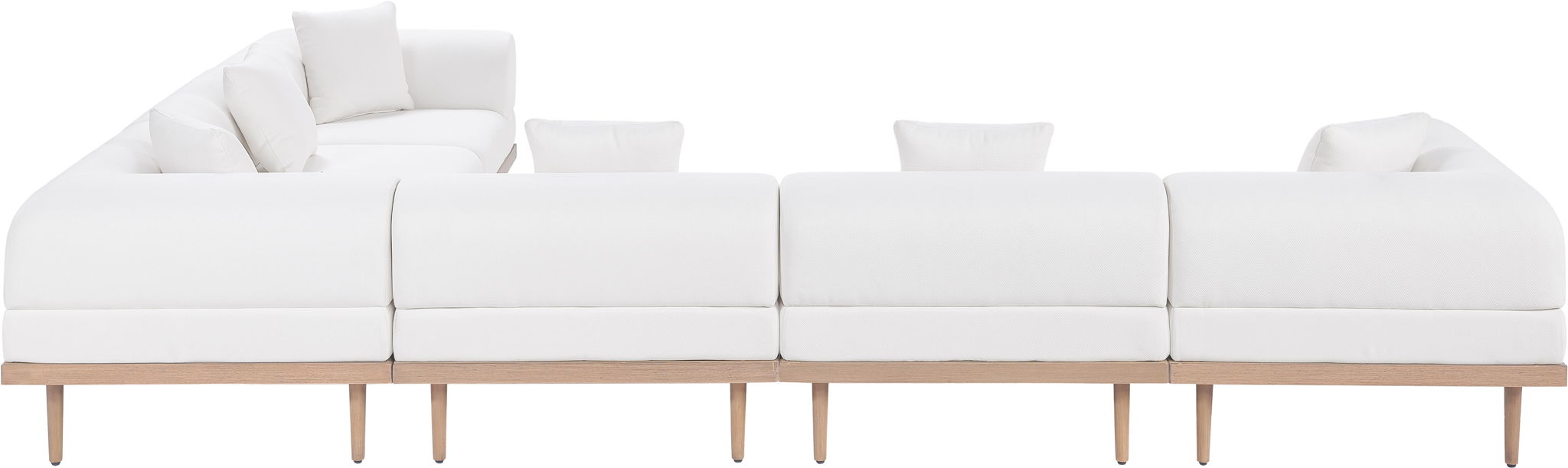 Laguna - 6 Piece 142" Outdoor Patio Modular Sectional - Simple Home Plus