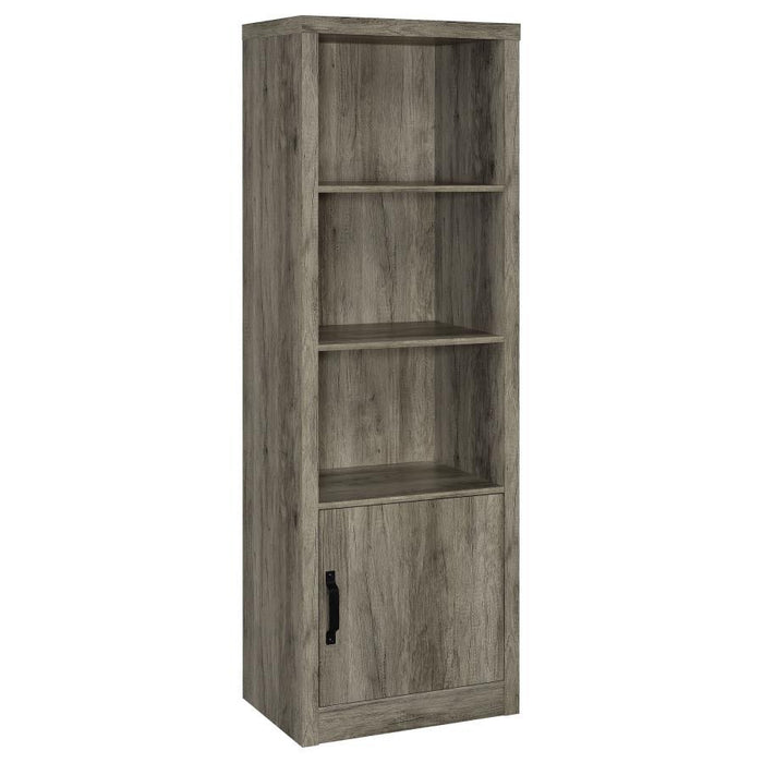 Burke - 3-Shelf Engineered Wood Media Tower - Gray Driftwood - Simple Home Plus