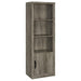 Burke - 3-Shelf Engineered Wood Media Tower - Gray Driftwood - Simple Home Plus