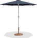 Fiji - Aluminum Patio Umbrella With Round Teak And White Base - Simple Home Plus