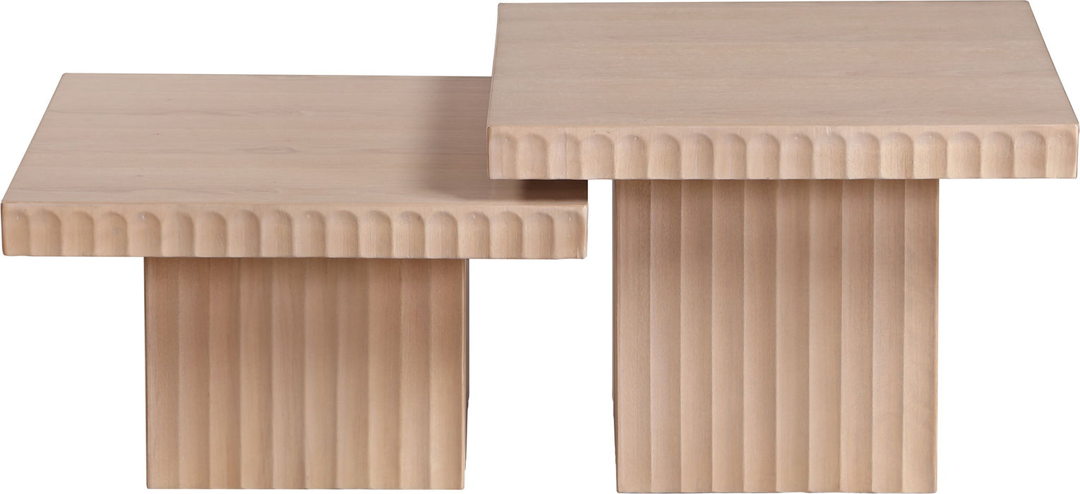 Spencer - 15" Oak Veneer 2 Piece Coffee Table - Simple Home Plus
