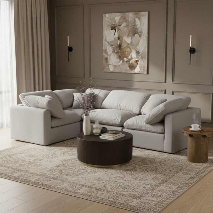 Indulge - Linen 4 Piece Modular Corner Sectional - Simple Home Plus