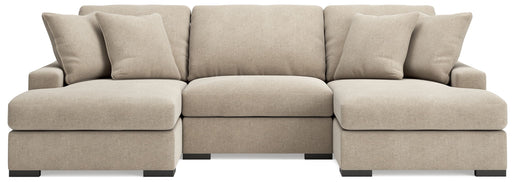 Calden - 3-Piece Sectional With Double Chaise - Oatmeal - Simple Home Plus