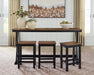 Wildenauer - Rectangular Dining Room Counter Table Set (Set of 4) - Brown / Black - Simple Home Plus