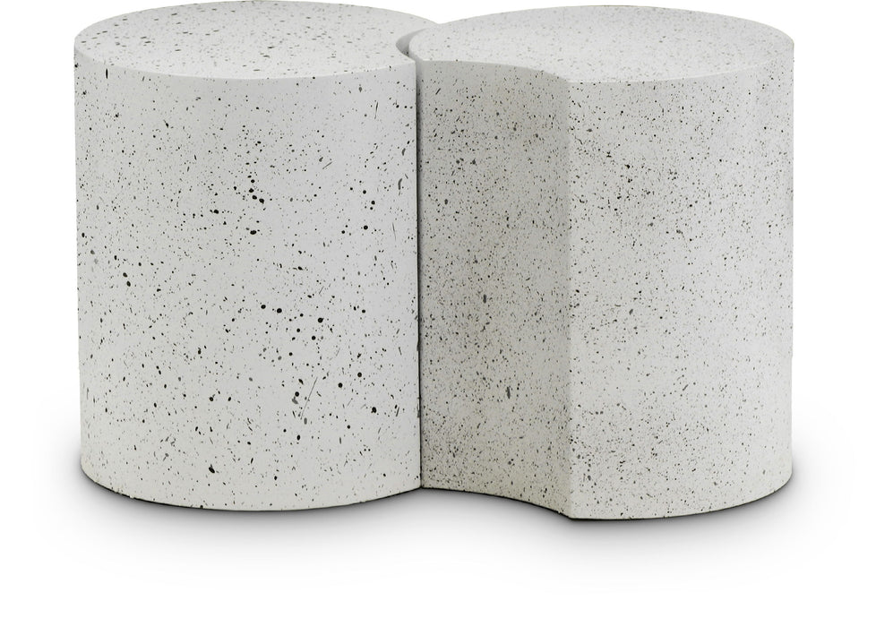 Dimple - 2 Piece Modular End Table - Terazzo Finish - Simple Home Plus