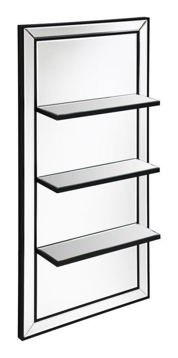 Oriel - Rectangular 3-Shelf Wall Mirror - Silver - Simple Home Plus