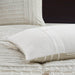Essence - Oversized Cotton Clipped Jacquard Comforter Set With Euro Shams and Throw Pillows - White - Simple Home Plus