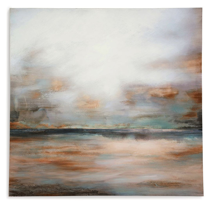 Weatheridge - Grey / Gold - Wall Art - Simple Home Plus