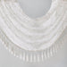 Irina - Diamond Sheer Embroidered Waterfall Valance - White - Simple Home Plus
