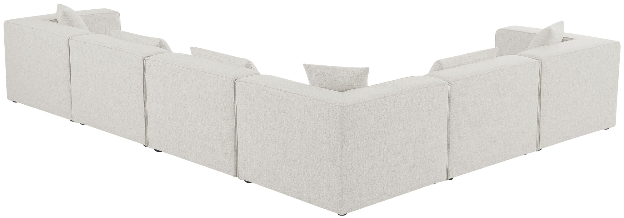 Cube - Linen 6 Piece Modular Corner Sectional - Simple Home Plus