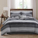 Saben - Full 9 Piece Comforter Set With Bed Sheets - Black - Simple Home Plus