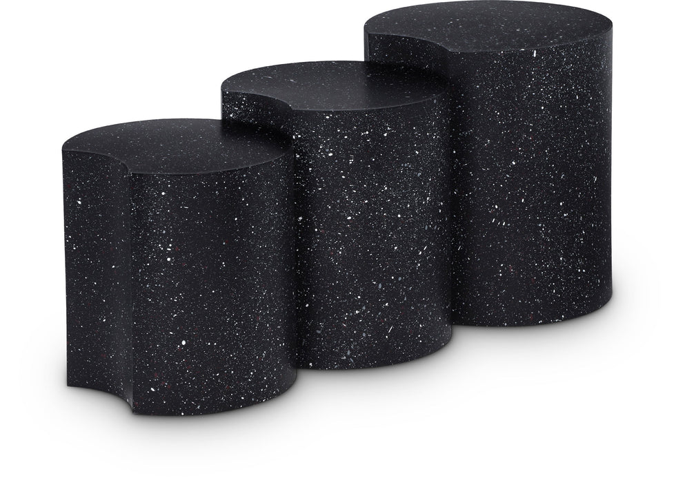 Dimple - 3 Piece Modular End Table - Terazzo Finish - Simple Home Plus