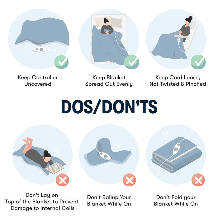 Fleece to Sherpa - Queen Comfort Heated Blanket - Ivory