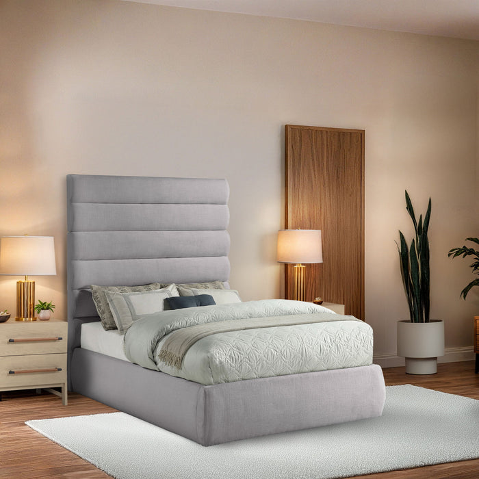 Adam - Linen Fabric Bed With 70.5" Headboard - Simple Home Plus