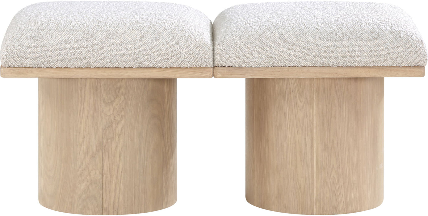 Pavilion - 2 Piece Modular Bench With Natural Base - Simple Home Plus