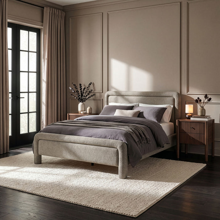 Baylor - Fabric With Interwoven Chenille Upholstered Bed