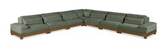 Turin - Chenille Fabric Upholstered Modular Sectional - Green - Simple Home Plus