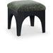 Lawson - Chenille Fabric Ottoman - Black Base - Simple Home Plus