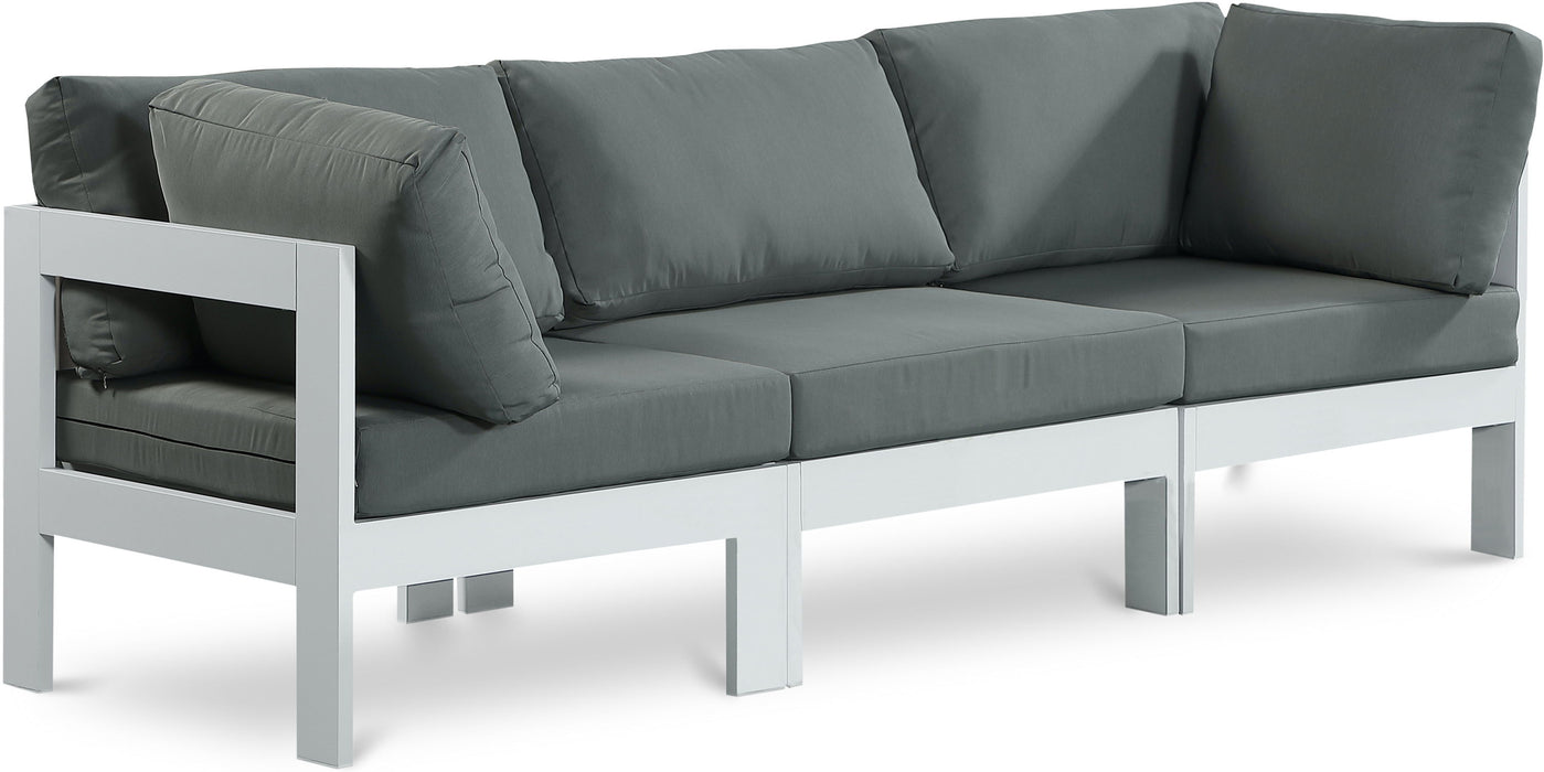 Nizuc - Outdoor Patio 3 Seat Modular Sofa With White Frame - Simple Home Plus
