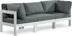 Nizuc - Outdoor Patio 3 Seat Modular Sofa With White Frame - Simple Home Plus