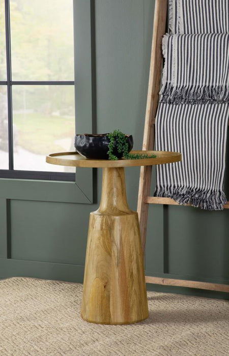 Ixia - Round Solid Mango Wood Accent Side Table - Simple Home Plus