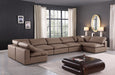 Comfy - 7 Piece Faux Leather Modular Armless Sectional - Simple Home Plus
