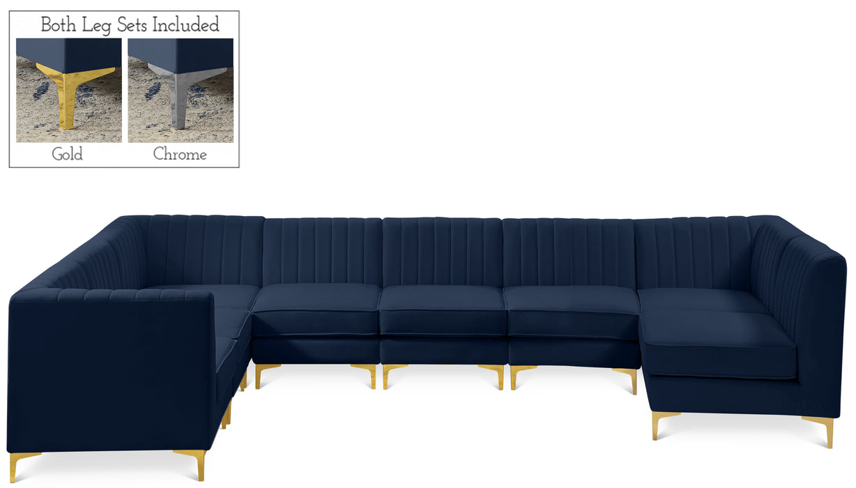 Alina - 8 Piece Velvet Modular Sectional - Simple Home Plus